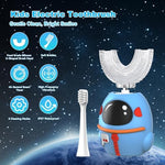 U-shaped silicone brush head for 360 degree ultrasonic cleaning