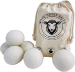 Uppercase organic wool dryer balls 6-pack front view