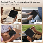 Privacy screen protector packaging and compatibility labels