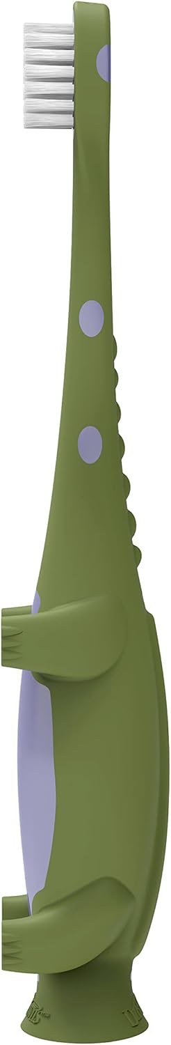 Dr. Brown's Toddler Toothbrush, Dinosaur, Green, 1-Pack - Image 9