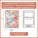 Kindle Paperwhite inserted inside floral embroidered sleeve