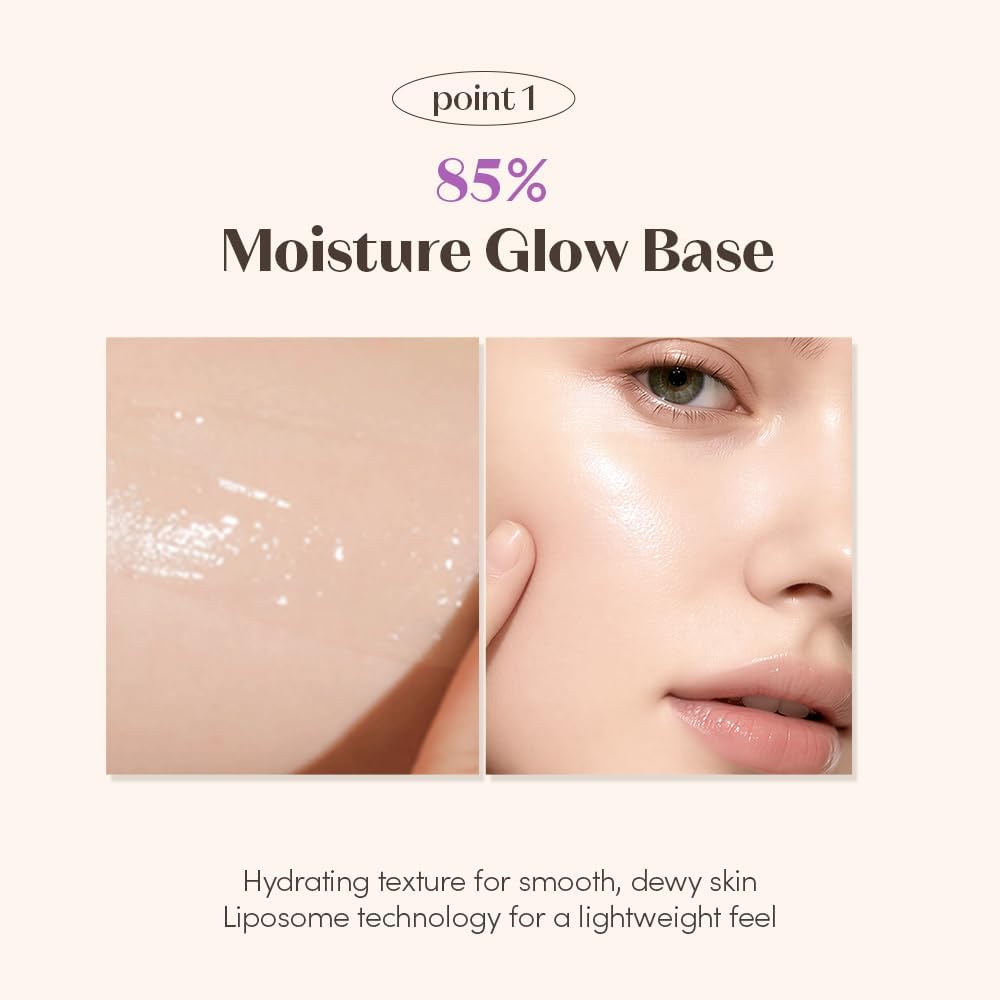 Etude dewy base prep primer applied on skin showing luminous glow.