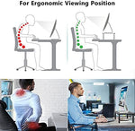 WALI ergonomic monitor riser displaying the non slip rubber pads on the bottom of the stand feet.