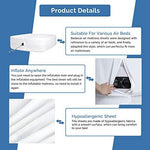 Bedecor fitted sheet showing the specialized inflation valve opening