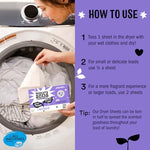 Molly's Suds non toxic non static laundry sheet held out