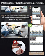 Touchscreen interface of Jelkuz 4K rear view mirror camera