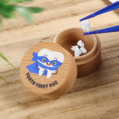 Top view of Luter superhero boy tooth fairy box