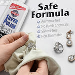 Protective tarnish remover barrier being applied to antique silver decorative pieces