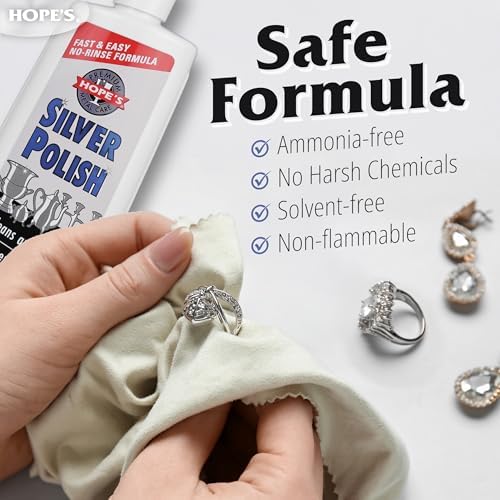 Protective tarnish remover barrier being applied to antique silver decorative pieces