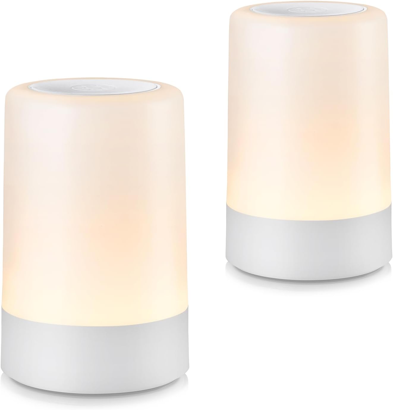 G Keni nursery baby night light 2 pack front view showing cylindrical white touch lamp