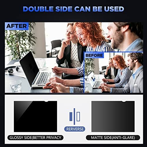 Magicmoon laptop privacy shield installation using adhesive strips