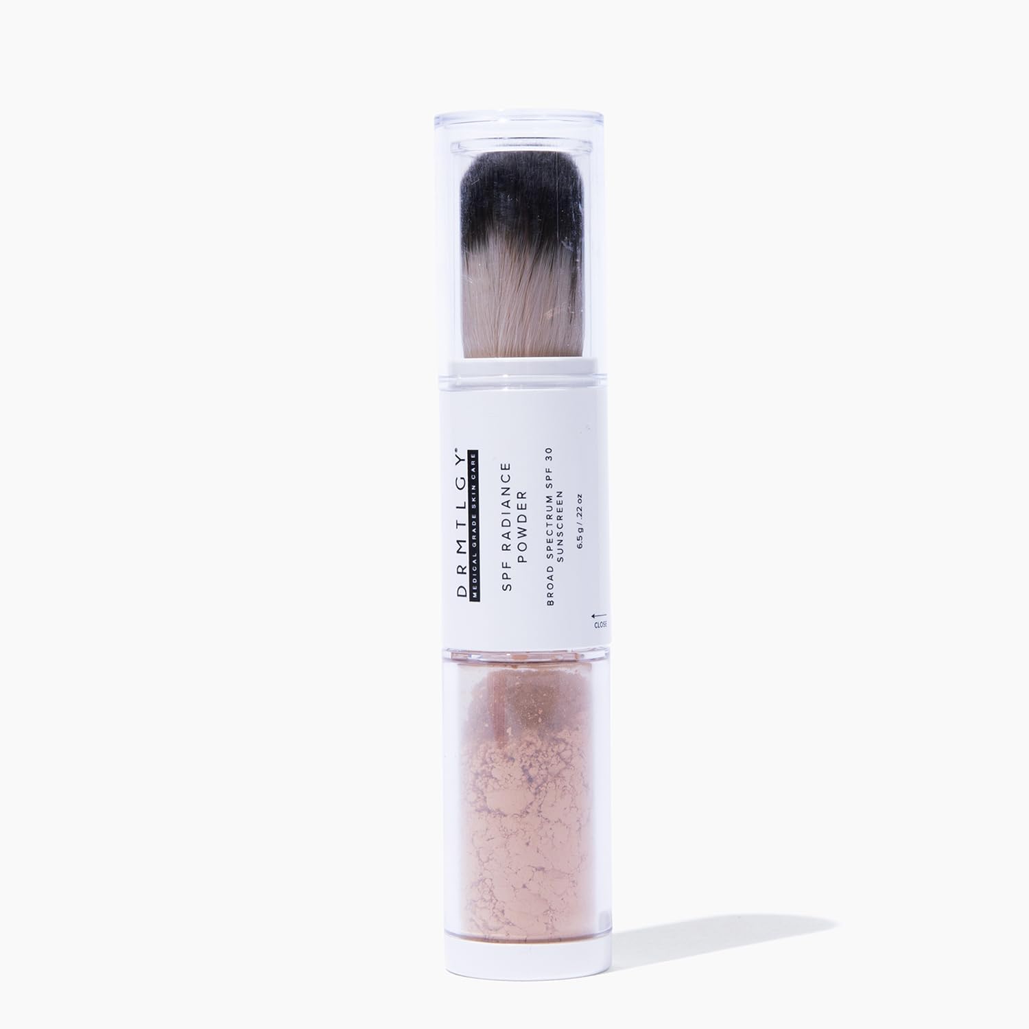 DRMTLGY SPF Radiance Powder Medium Tan mineral sunscreen for oil control