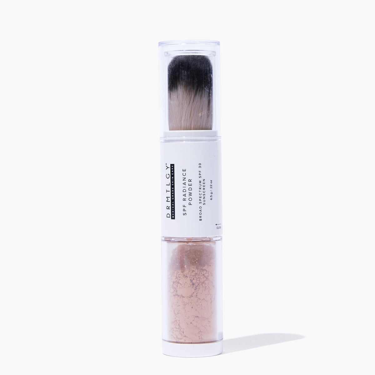 DRMTLGY SPF Radiance Powder Medium Tan mineral sunscreen for oil control