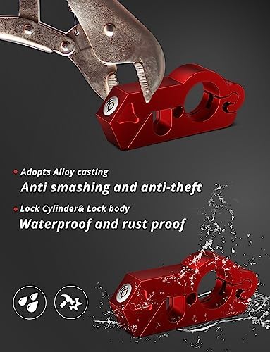 Oasser motorcycle lock combo with included rubber pads