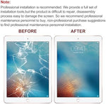 Back side of Swark white touch screen showing adhesive pre-applied placement