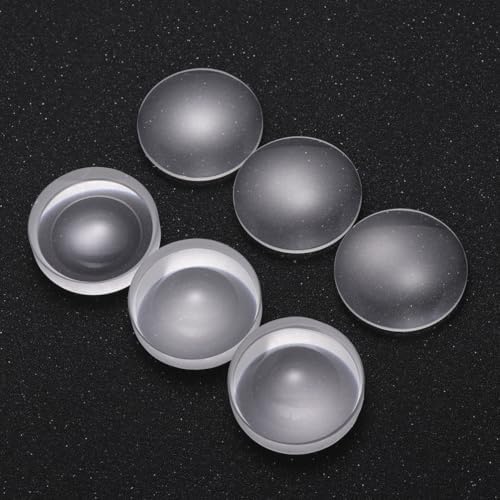 Six piece glass lens set for physics laboratory use