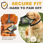 Pawfun adjustable mesh puppy muzzle camouflage pattern close up look