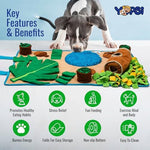 Yopsi pet snuffle mat folded for storage