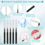 Lezmarket interdental brush set packaging showing the 100 pieces braces cleaner brushes and 200 pieces tooth picks distribution