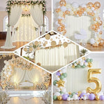 Party Village polyester backdrop cloth folded neatly showing its machine washable and durable construction