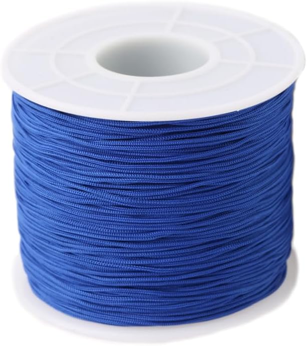 Xiezyu royal blue nylon beading cord front view