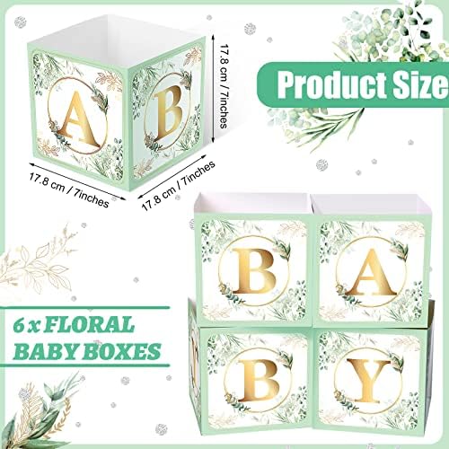 Bucherry 6 piece gender reveal party decor block set