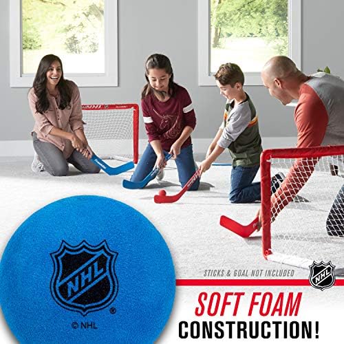 Official licensed National Hockey League mini foam hockey balls six count set