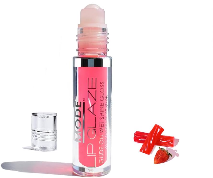 MODE Lip Glaze Cotton Candy Flavored Lip Gloss, Hydrating Sheer Wet Shine, Skincare Fruit Oils - Image 15