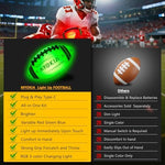Motion activated tri color glow in the dark football with included air pump