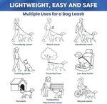 Packaging and complete assembly of the imported AnccoPlus hands-free training leash in aqua pink.