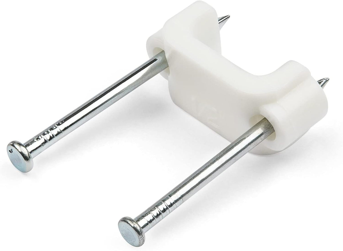 StarTech nail in cable clamps showing dual steel nails detail