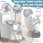 Folded Jabaka Circle potty training seat for compact bathroom storage