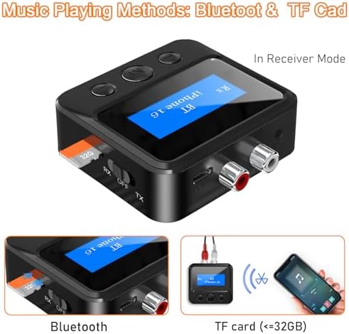 BAISHUN dual mode Bluetooth adapter with included RCA and AUX cables