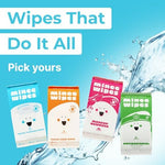 Hypoallergenic feminine wipes for teens and women in pocket size.