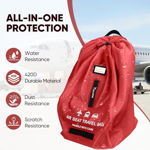 Baleine car seat travel bag showing ID tag and label