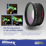 Detachable macro lens attachment separated from the wide angle steel barrel housing.