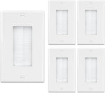 iwillink Brush Wall Plate (2 Pack), Cable Pass Through Plate, Black | Insert for Low Voltage Cables Wires, Single Gang Cable Access Strap, Wall Socket for HDTV, Home Theater Systems - Image 13