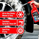 Back label of Mothers 24 fluid ounce wheel and tire cleaner