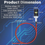 Close up of 5050-SMD LED license tag screw light