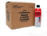 Denco Brake and Parts Cleaner aerosol can showing non-chlorinated formula details.