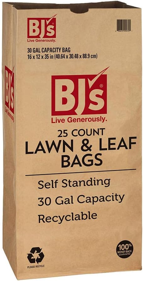 Berkley Jensen 30 Gallon Lawn Bags, 25 ct. (25), Brown - Image 1
