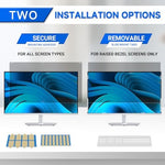 ZOEGAA removable privacy shield dual pack pack contents with sliding tabs and cleaning cloth