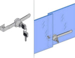 Sissinda zinc alloy lock installed on glass door