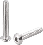 Uxcell machine screws front view showing stainless steel finish