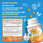 Authentic USA imported kids Omega 3 DHA supplement packaging with orange flavor details
