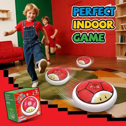 Thusine air powered football disc gliding smoothly near living room furniture without causing impact damage.