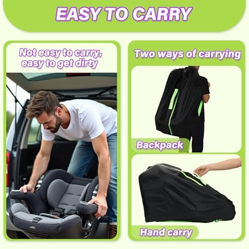 Adjustable shoulder straps on Saranna car seat bag
