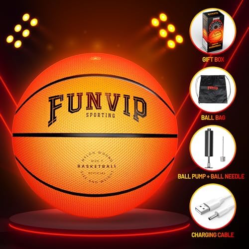 Funvip LED basketball kit including pump and bag