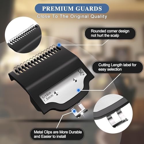 CR8GR8 hair cutting guides packaging display emphasizing salon quality replacement parts for premium clippers