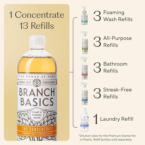 Branch Basics fragrance free cleaning concentrate ingredient label view